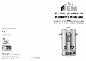 Kullanım kılavuzu Gazzella SM DEM 160 Çay makinesi