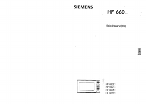 Handleiding Siemens HF66021 Magnetron