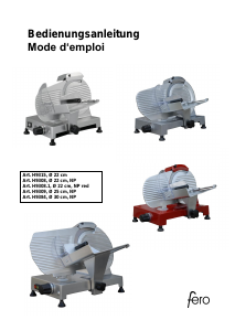 Mode d’emploi Fero H9309 NP Trancheuse