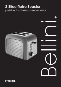 Manual Bellini BTT200BL Toaster