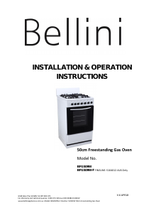 Manual Bellini BFG509W-F Range