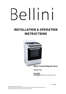 Manual Bellini BFG609W Range