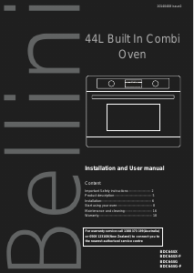 Manual Bellini BDC644X-F Oven