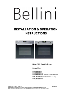 Manual Bellini BDO608JTX-F Oven