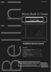 Manual Bellini BDO610TCBG Oven