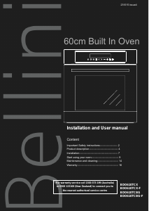 Manual Bellini BDO610TCBG-F Oven