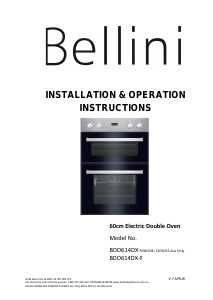 Manual Bellini BDO614DX-F Oven