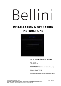 Manual Bellini BDOM609TCX Oven