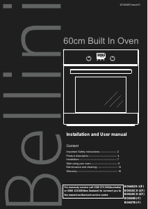 Manual Bellini BO607B(-F) Oven