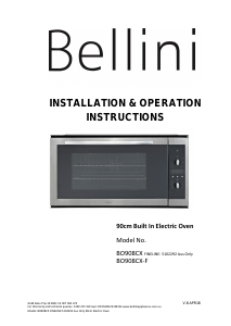 Manual Bellini BO908CX Oven