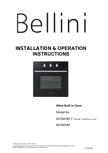 Handleiding Bellini BOT605BP-F Oven