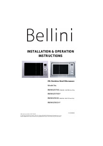 Manual Bellini BMW625IGX Microwave