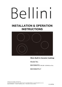 Manual Bellini BDC906OTG Hob