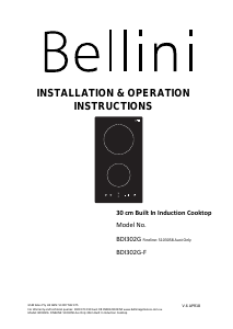 Manual Bellini BDI302G-F Hob