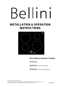Manual Bellini BDI604SG –F Hob