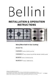 Handleiding Bellini BG905X-F Kookplaat