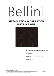 Manual Bellini BI604TG Hob