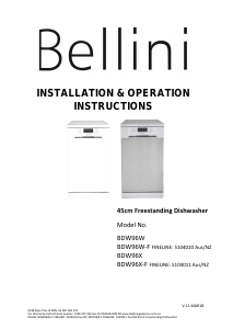 Handleiding Bellini BDW96W-F Vaatwasser