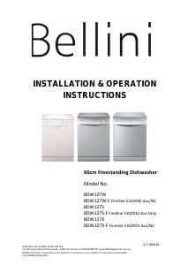 Bruksanvisning Bellini BDW127S-F Diskmaskin