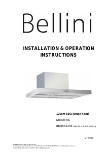 Manual Bellini BBQRA123X Cooker Hood