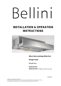 Manual Bellini BR603FRW Cooker Hood