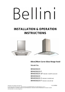 Manual Bellini BRA603GCX-F Cooker Hood