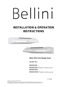 Manual Bellini BRA603SW Cooker Hood