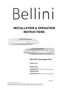 Manual Bellini BRA603SW-F Cooker Hood