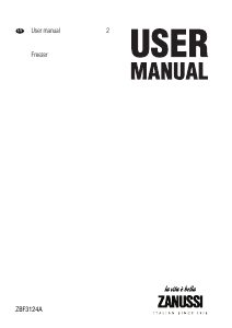 Manual Zanussi ZBF 3124 A Freezer