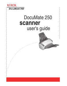 Manual Xerox DocuMate 250 Scanner