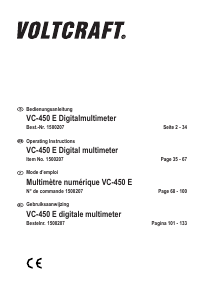 Mode d’emploi Voltcraft VC450 E Multimètre