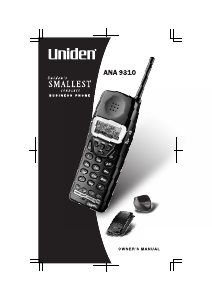 Manual Uniden ANA 9310 Wireless Phone