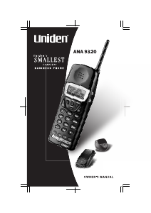 Manual Uniden ANA 9320 Wireless Phone