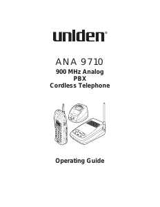 Manual Uniden ANA 9710 Wireless Phone