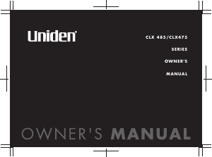 Manual Uniden CLX 475 Wireless Phone