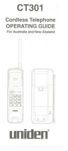 Manual Uniden CT301 Wireless Phone