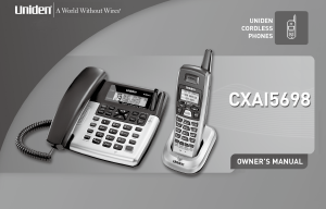 Manual Uniden CXAI 5698 Wireless Phone