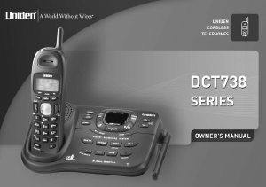 Manual Uniden DCT 738 Wireless Phone