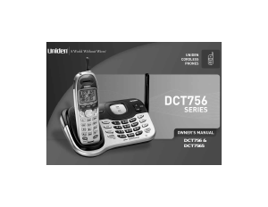 Manual Uniden DCT 756 Wireless Phone