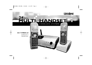 Manual Uniden DCT 4960-2 Wireless Phone