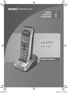Manual Uniden DCX 200 Wireless Phone