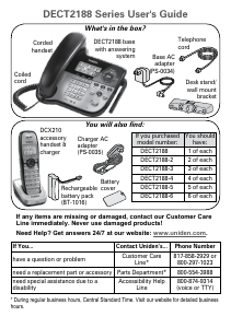Handleiding Uniden DCX 210 Draadloze telefoon