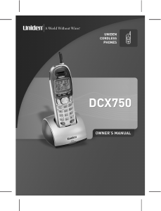 Manual Uniden DCX 750 Wireless Phone
