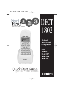 Manual Uniden DECT 1802 Wireless Phone