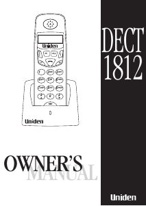 Manual Uniden DECT 1812 Wireless Phone