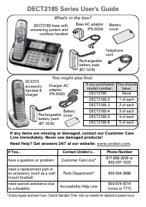 Handleiding Uniden DECT 2185 Draadloze telefoon