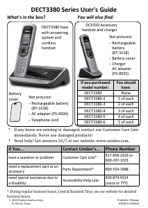 Manual Uniden DECT 3380 Wireless Phone