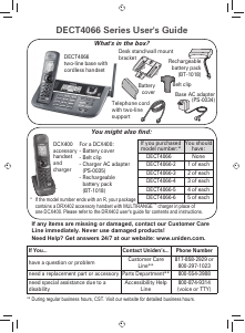 Manual Uniden DECT 4066 Wireless Phone