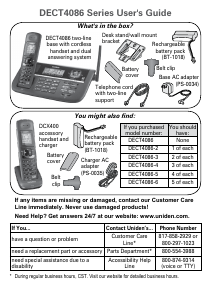 Manual Uniden DECT 4086 Wireless Phone