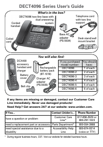 Manual Uniden DECT 4096 Wireless Phone